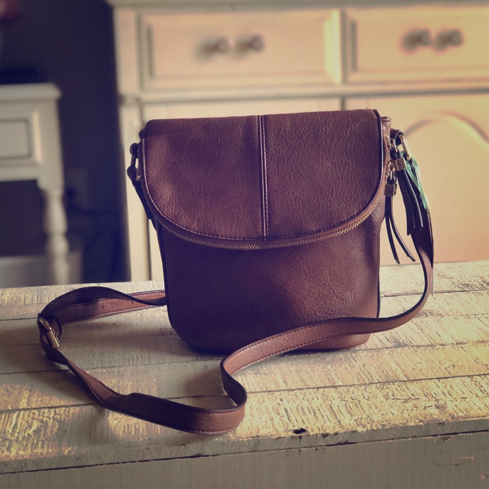 Tan crossbody Handbag